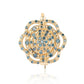 din Argint 925 Placat cu Aur ( 1.97 grame ) cu Diamant Albastru și Diamant Alb 0.37 Carate