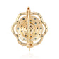 din Argint 925 Placat cu Aur ( 1.97 grame ) cu Diamant Albastru și Diamant Alb 0.37 Carate