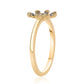 Inel din Argint 925 Placat cu Aur ( 1.76 grame ) cu Diamant Albastru 0.13 Carate
