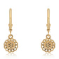 Cercei din Argint 925 Placat cu Aur ( 1.67 grame ) cu Diamant Albastru 0.28 Carate