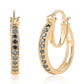 Cercei din Argint 925 Placat cu Aur ( 2.14 grame ) cu Diamant Albastru 0.2 Carate