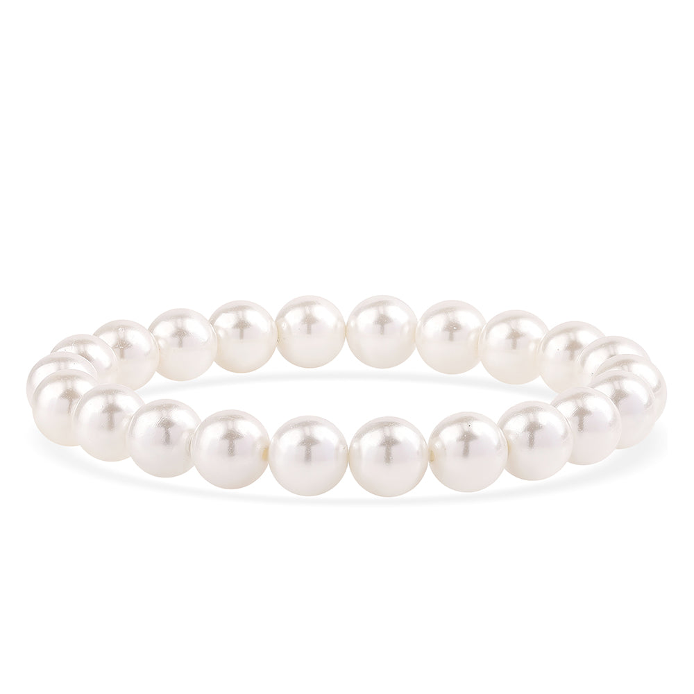 Set din Argint 925 Placat cu Aur ( 1.81 grame ) cu Perlă de Apă Dulce Albă 314.2 Carate ( Colier+Cercei+Brățară ) 2 