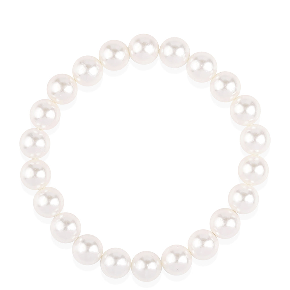 Set din Argint 925 Placat cu Aur ( 1.81 grame ) cu Perlă de Apă Dulce Albă 314.2 Carate ( Colier+Cercei+Brățară )