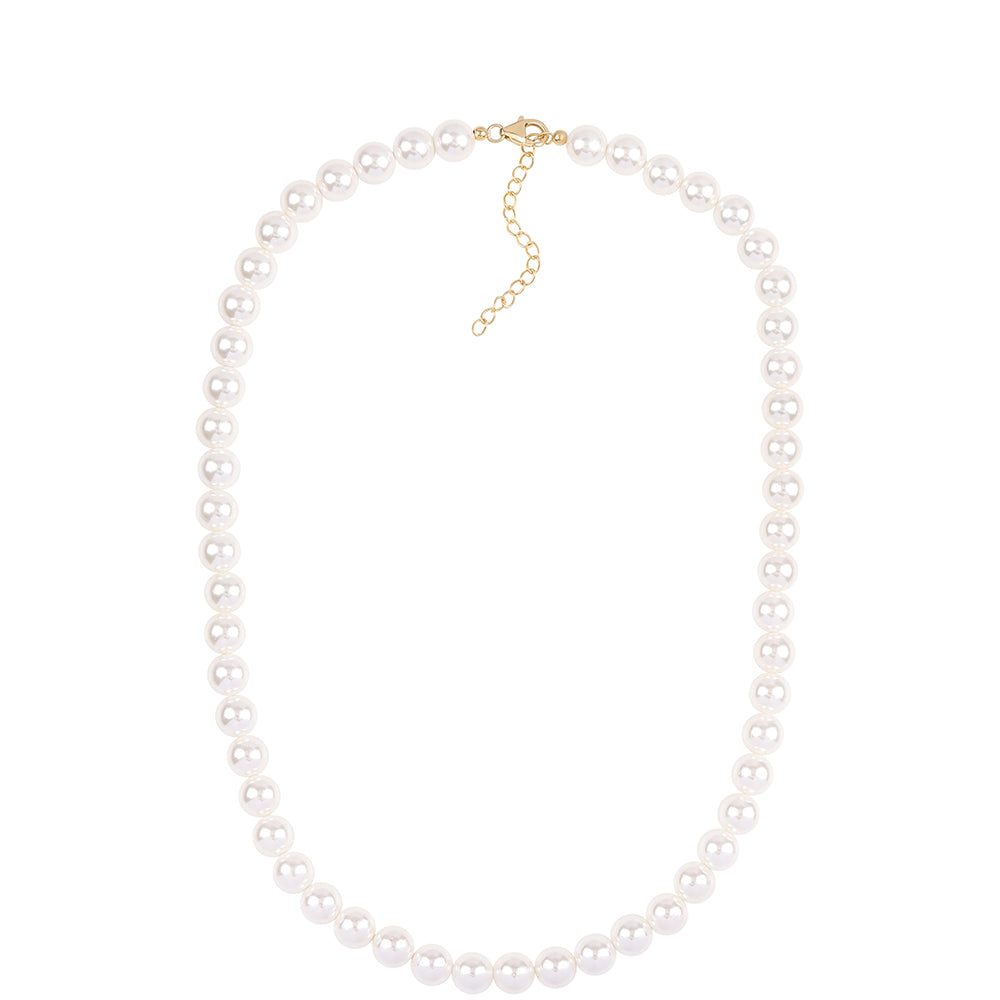 Set din Argint 925 Placat cu Aur ( 1.81 grame ) cu Perlă de Apă Dulce Albă 314.2 Carate ( Colier+Cercei+Brățară )