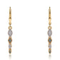 Cercei din Argint 925 Placat cu Aur ( 2.21 grame ) cu Diamant Albastru 0.06 Carate