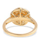 Inel din Argint 925 Placat cu Aur ( 3.86 grame ) cu Diamant Albastru 0.27 Carate