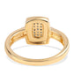 Inel din Argint 925 Placat cu Aur ( 3.73 grame ) cu Diamant Albastru și Topaz Alb 0.09 Carate