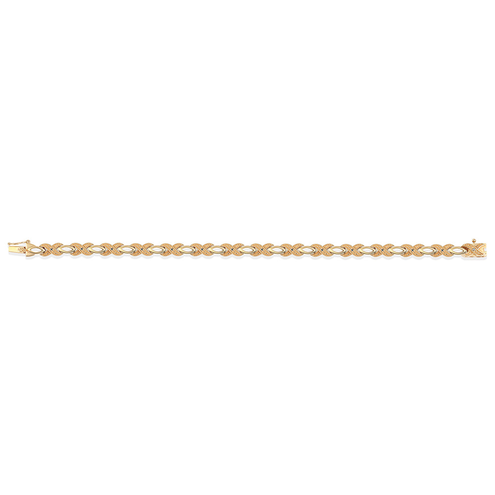 Brățară din Argint 925 Placat cu Aur ( 14.19 grame ) cu Diamant Albastru 0.08 Carate