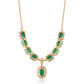 Colier din Argint 925 Placat cu Aur ( 5.26 grame ) cu Opal Verde Etiopian Lega Dembi și Topaz Alb 8.16 Carate