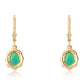 Cercei din Argint 925 Placat cu Aur ( 3 grame ) cu Opal Verde Etiopian Lega Dembi și Topaz Alb 2.47 Carate
