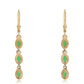 Cercei din Argint 925 Placat cu Aur ( 2.75 grame ) cu Opal Verde Etiopian Lega Dembi 0.96 Carate