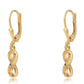 Cercei din Argint 925 Placat cu Aur ( 2.03 grame ) cu Diamant Albastru 0.01 Carate