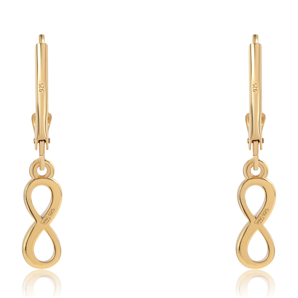 Cercei din Argint 925 Placat cu Aur ( 2.03 grame ) cu Diamant Albastru 0.01 Carate 3 
