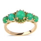 Inel din Argint 925 Placat cu Aur ( 2.78 grame ) cu Opal Verde Etiopian Lega Dembi și Cromdiopsid 1.68 Carate
