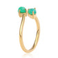 Inel din Argint 925 Placat cu Aur ( 1.79 grame ) cu Opal Verde Etiopian Lega Dembi 0.52 Carate