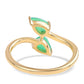Inel din Argint 925 Placat cu Aur ( 1.79 grame ) cu Opal Verde Etiopian Lega Dembi 0.52 Carate