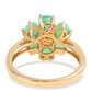 Inel din Argint 925 Placat cu Aur ( 3.12 grame ) cu Opal Verde Etiopian Lega Dembi și Topaz Alb 1.1 Carate
