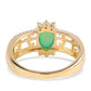 Inel din Argint 925 Placat cu Aur ( 3.46 grame ) cu Opal Verde Etiopian Lega Dembi și Topaz Alb 0.87 Carate