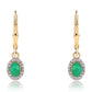 Cercei din Argint 925 Placat cu Aur ( 2 grame ) cu Opal Verde Etiopian Lega Dembi și Topaz Alb 1.26 Carate