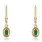 Cercei din Argint 925 Placat cu Aur ( 2 grame ) cu Opal Verde Etiopian Lega Dembi și Topaz Alb 1.26 Carate