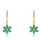 Cercei din Argint 925 Placat cu Aur ( 2.18 grame ) cu Opal Verde Etiopian Lega Dembi și Topaz Alb 1.55 Carate