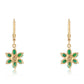 Cercei din Argint 925 Placat cu Aur ( 2.18 grame ) cu Opal Verde Etiopian Lega Dembi și Topaz Alb 1.55 Carate