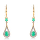 Cercei din Argint 925 Placat cu Aur ( 2.98 grame ) cu Opal Verde Etiopian Lega Dembi și Topaz Alb 1.36 Carate