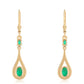 Cercei din Argint 925 Placat cu Aur ( 2.98 grame ) cu Opal Verde Etiopian Lega Dembi și Topaz Alb 1.36 Carate