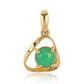 Pandantiv din Argint 925 Placat cu Aur ( 0.97 grame ) cu Opal Verde Etiopian Lega Dembi 0.55 Carate