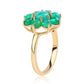 Inel din Argint 925 Placat cu Aur ( 3.09 grame ) cu Opal Verde Etiopian Lega Dembi și Topaz Alb 2.41 Carate