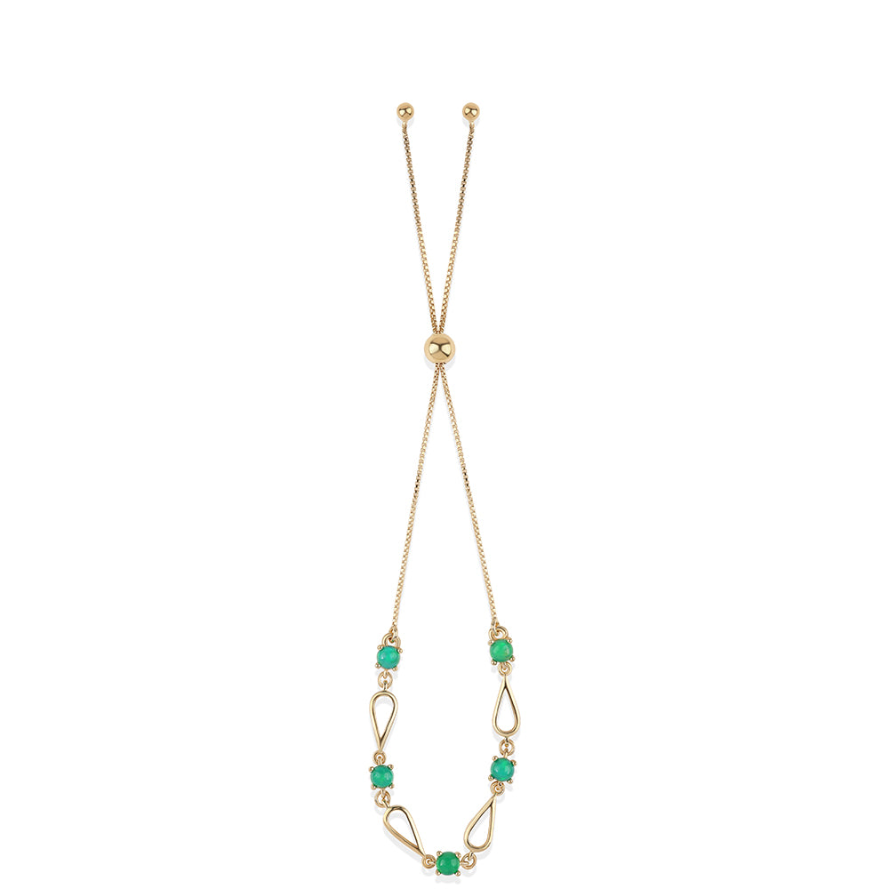 Brățară din Argint 925 Placat cu Aur ( 3.98 grame ) cu Opal Verde Etiopian Lega Dembi 0.85 Carate