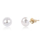 Cercei din Aur de 9K ( 0.32 grame ) cu Perlă de Apă Dulce Albă 2.06 Carate