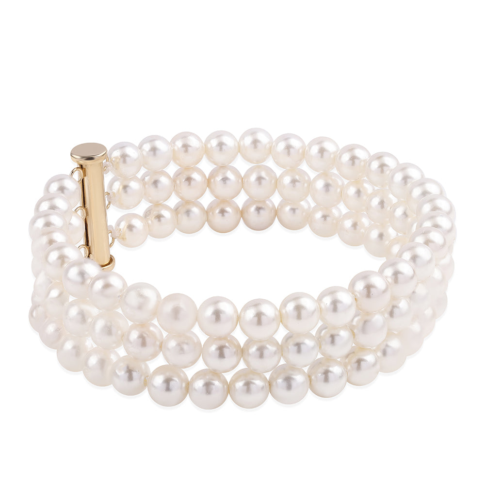 Brățară din Aur de 9K ( 2.94 grame ) cu Perlă de Apă Dulce Albă 157.61 Carate 2 