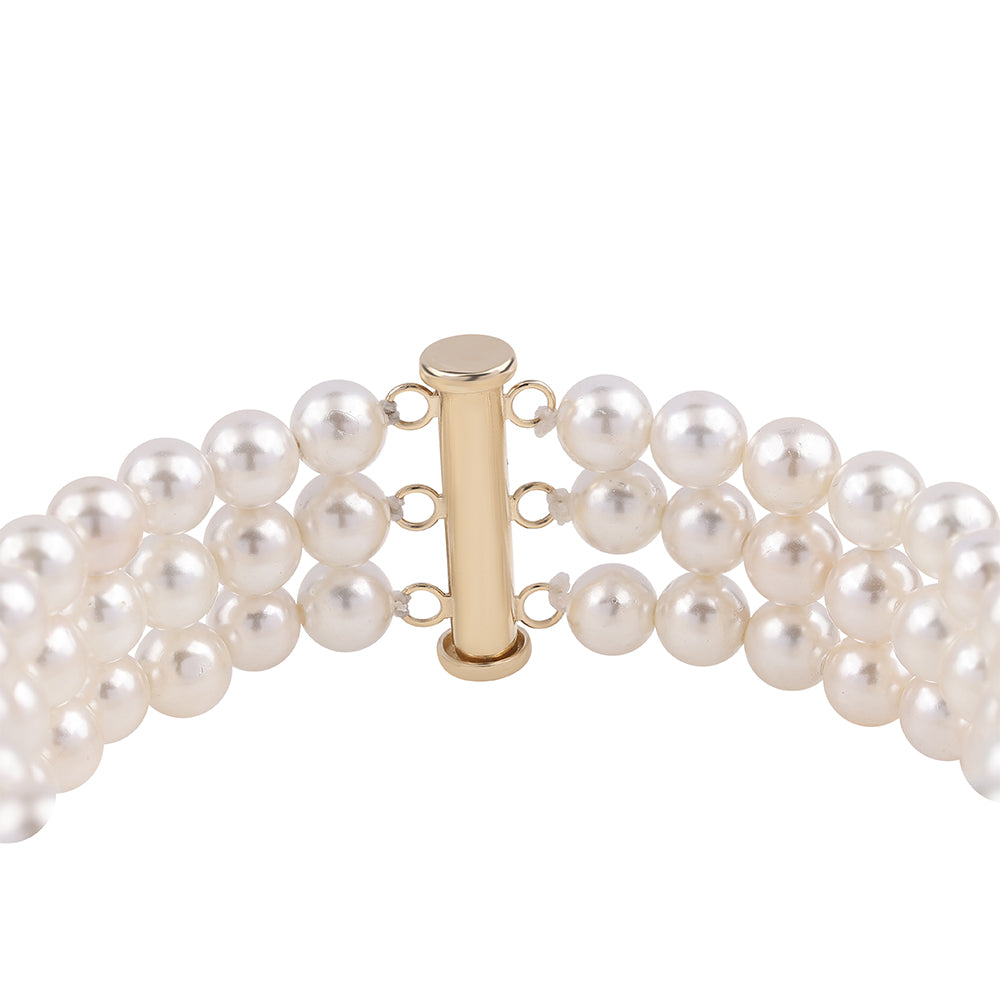 Brățară din Aur de 9K ( 2.94 grame ) cu Perlă de Apă Dulce Albă 157.61 Carate 3 