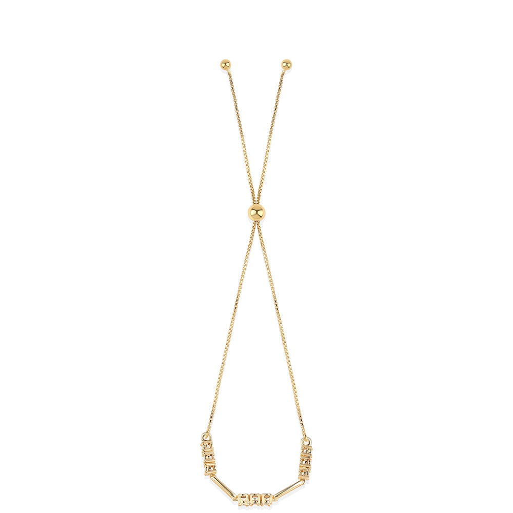 Brățară din Argint 925 Placat cu Aur ( 3.2 grame ) cu Diamant Albastru 0.05 Carate 3 