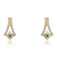 Cercei din Argint 925 Placat cu Aur ( 1.99 grame ) cu Diamant Albastru 0.02 Carate