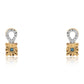 Set din Argint 925 Placat cu Aur ( 2.94 grame ) cu Diamant Albastru 0.02 Carate ( Cercei+Inel+Pandantiv )