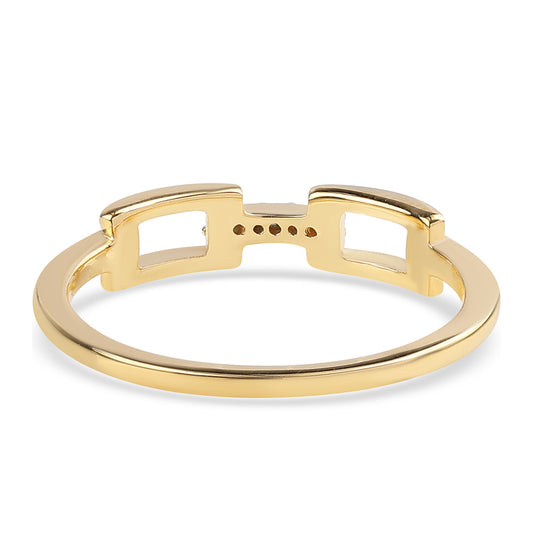 Inel din Argint 925 Placat cu Aur ( 1.66 grame ) cu Diamant Albastru 0.04 Carate