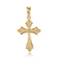 Cruce Pandantiv din Argint 925 Placat cu Aur ( 1.79 grame ) cu Diamant Albastru și Diamant Alb 0.17 Carate
