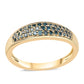Inel din Argint 925 Placat cu Aur ( 2.28 grame ) cu Diamant Albastru 0.33 Carate