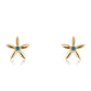 Cercei din Argint 925 Placat cu Aur ( 0.86 grame ) cu Diamant Albastru 0.03 Carate