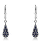Cercei din Argint 925 ( 2.56 grame ) cu Safir Albastru Australian 0.42 Carate