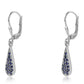Cercei din Argint 925 ( 2.56 grame ) cu Safir Albastru Australian 0.42 Carate