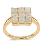 Inel din Argint 925 Placat cu Aur ( 3.26 grame ) cu Opal Etiopian Lega Dembi 1.17 Carate