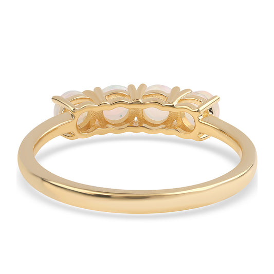 Inel din Argint 925 Placat cu Aur ( 1.89 grame ) cu Opal Etiopian Lega Dembi 0.68 Carate