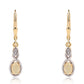 Cercei din Argint 925 Placat cu Aur ( 2.29 grame ) cu Opal Etiopian Lega Dembi și Topaz Alb 0.71 Carate