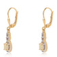 Cercei din Argint 925 Placat cu Aur ( 2.29 grame ) cu Opal Etiopian Lega Dembi și Topaz Alb 0.71 Carate