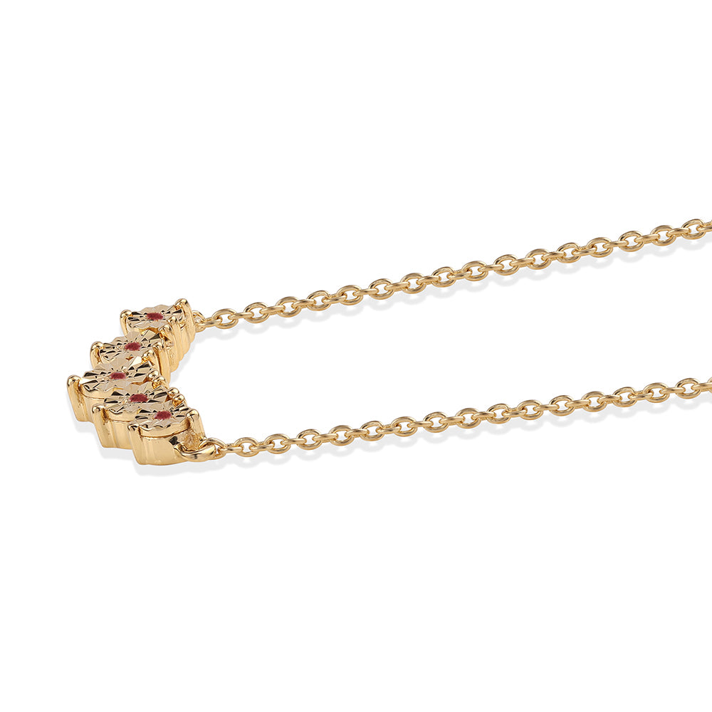 Colier din Argint 925 Placat cu Aur ( 3.28 grame ) cu Diamant Alb 0.03 Carate