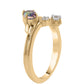 Inel din Argint 925 Placat cu Aur ( 2.71 grame ) cu Topaz Mistic și Topaz Alb 0.72 Carate