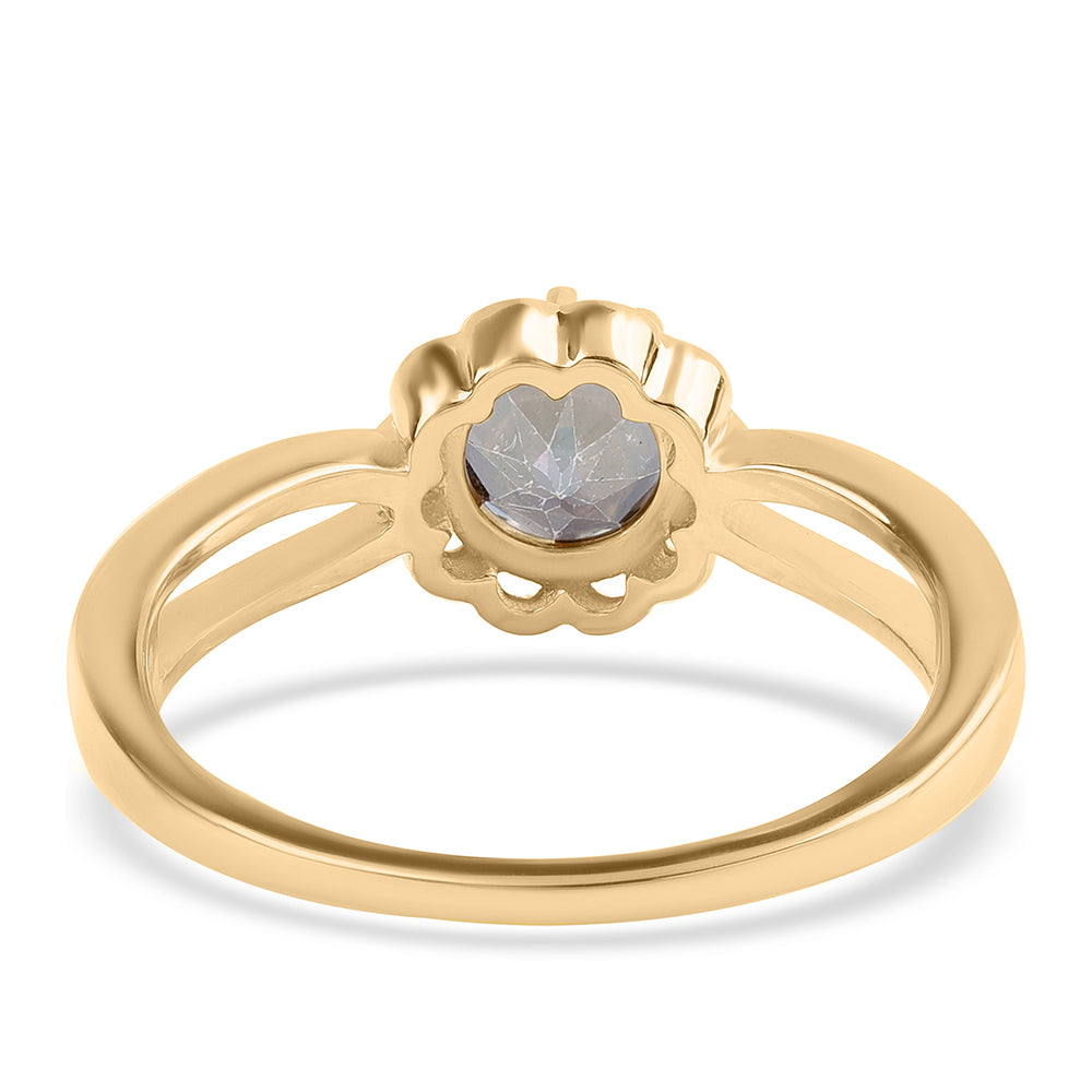 Inel din Argint 925 Placat cu Aur ( 3.02 grame ) cu Topaz Mistic 1.54 Carate